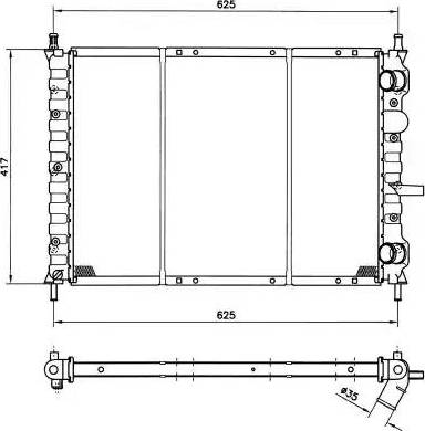 NRF 58190 - Радіатор, охолодження двигуна autozip.com.ua