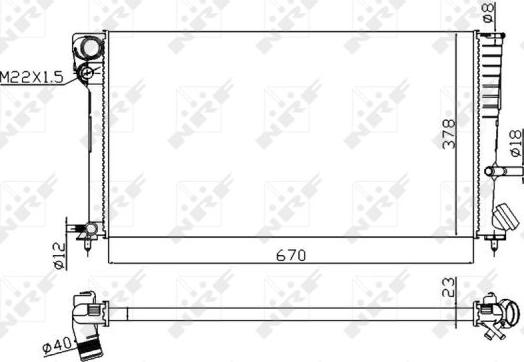 NRF 58101A - Радіатор, охолодження двигуна autozip.com.ua