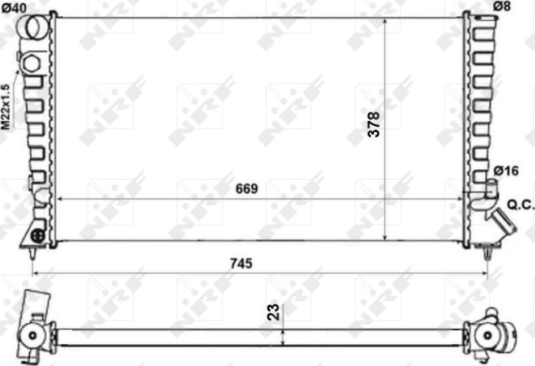 NRF 58189A - Радіатор, охолодження двигуна autozip.com.ua