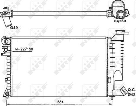 NRF 58183 - Радіатор, охолодження двигуна autozip.com.ua