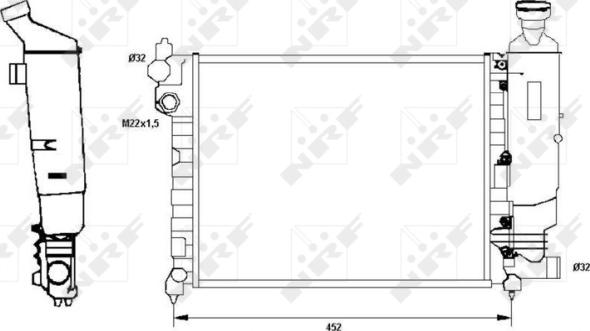 NRF 58807 - Радіатор, охолодження двигуна autozip.com.ua