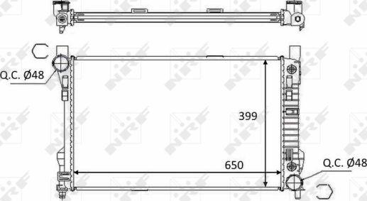 NRF 58390 - Радіатор, охолодження двигуна autozip.com.ua