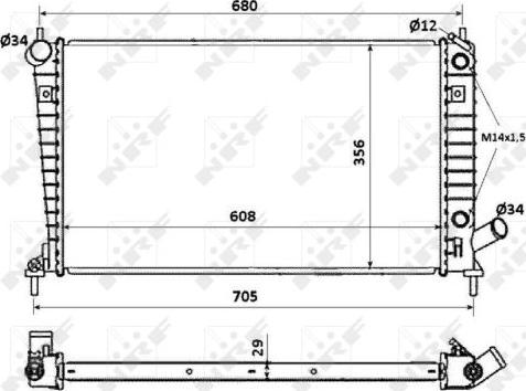 NRF 58349 - Радіатор, охолодження двигуна autozip.com.ua