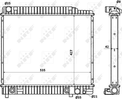 NRF 58348 - Радіатор, охолодження двигуна autozip.com.ua