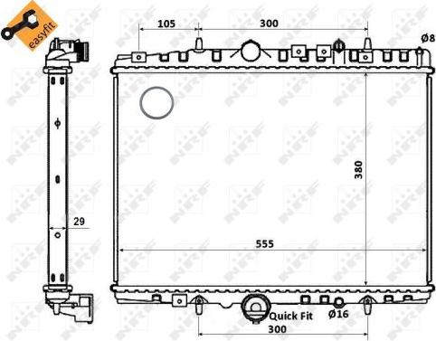 NRF 58347 - Радіатор, охолодження двигуна autozip.com.ua