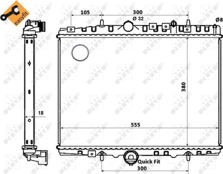 NRF 58352 - Радіатор, охолодження двигуна autozip.com.ua