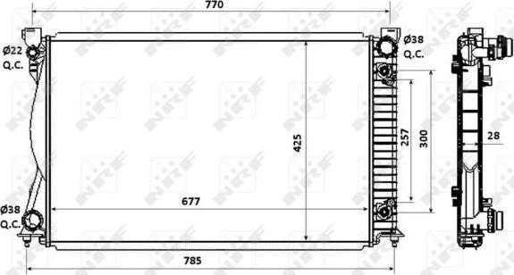 NRF 58360 - Радіатор, охолодження двигуна autozip.com.ua