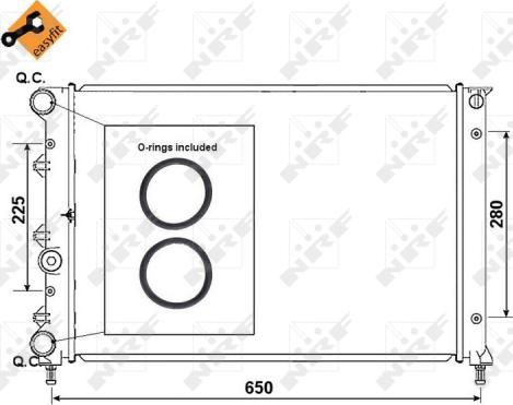 NRF 58305 - Радіатор, охолодження двигуна autozip.com.ua