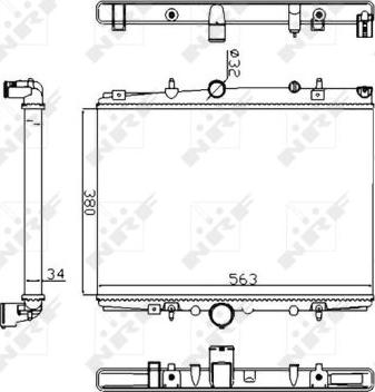 NRF 58303A - Радіатор, охолодження двигуна autozip.com.ua