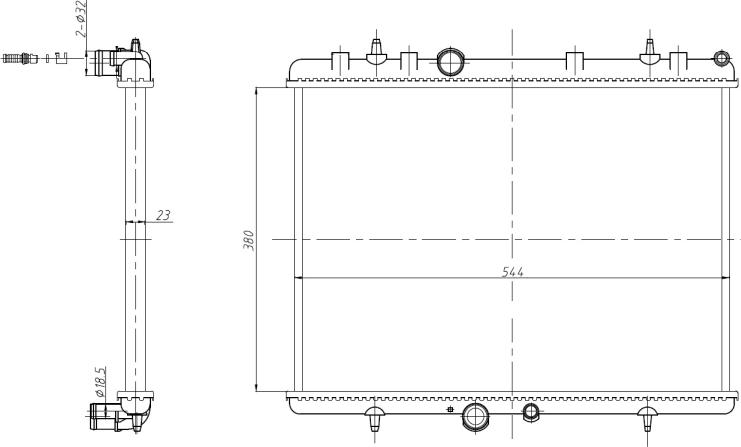 NRF 58312A - Радіатор, охолодження двигуна autozip.com.ua