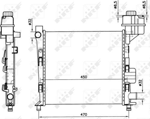 NRF 58252 - Радіатор, охолодження двигуна autozip.com.ua