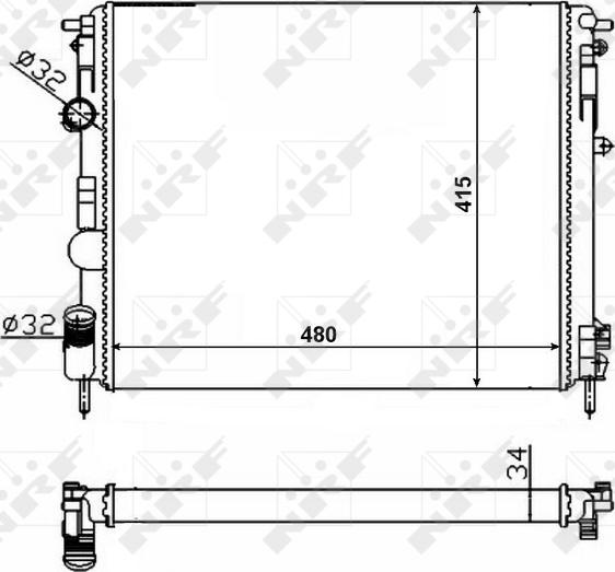 NRF 58217 - Радіатор, охолодження двигуна autozip.com.ua