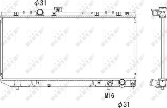 NRF 58238 - Радіатор, охолодження двигуна autozip.com.ua