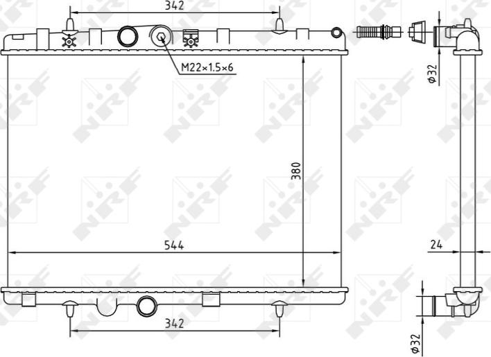 NRF 58226A - Радіатор, охолодження двигуна autozip.com.ua