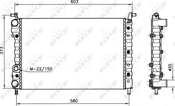 NRF 58221 - Радіатор, охолодження двигуна autozip.com.ua