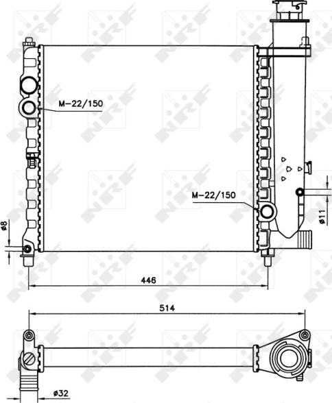 NRF 58714 - Радіатор, охолодження двигуна autozip.com.ua