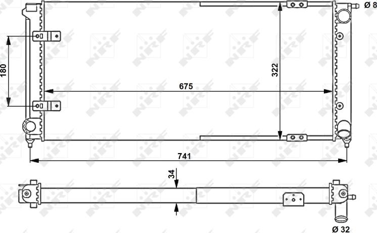NRF 58712 - Радіатор, охолодження двигуна autozip.com.ua