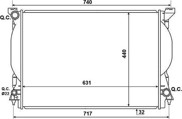 NRF 53957 - Радіатор, охолодження двигуна autozip.com.ua