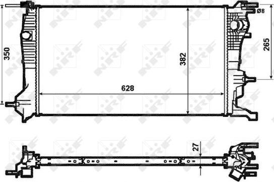 NRF 53963 - Радіатор, охолодження двигуна autozip.com.ua