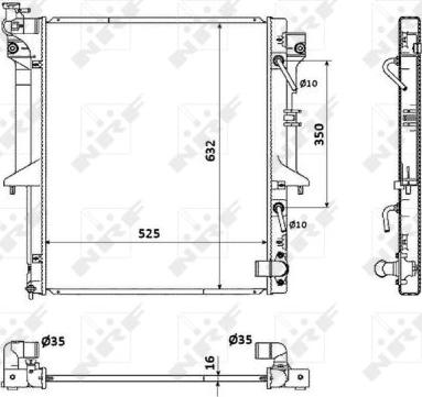 NRF 53909 - Радіатор, охолодження двигуна autozip.com.ua