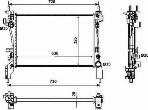 NRF 53988 - Радіатор, охолодження двигуна autozip.com.ua