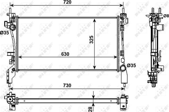 NRF 53982 - Радіатор, охолодження двигуна autozip.com.ua