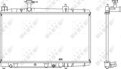 NRF 53448 - Радіатор, охолодження двигуна autozip.com.ua