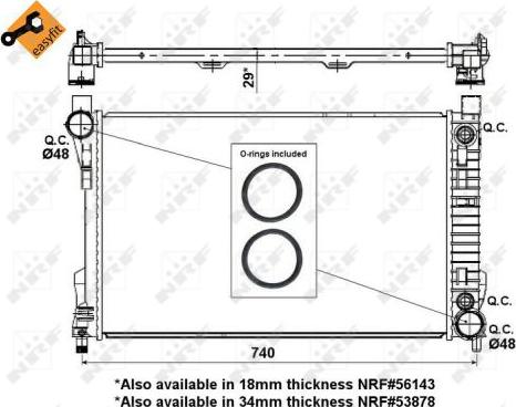 NRF 53419 - Радіатор, охолодження двигуна autozip.com.ua