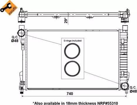 NRF 53418 - Радіатор, охолодження двигуна autozip.com.ua