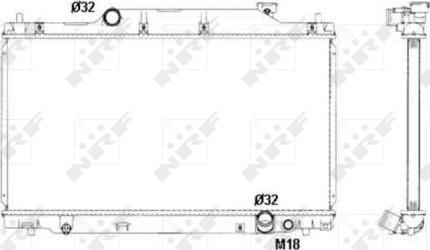 NRF 53439 - Радіатор, охолодження двигуна autozip.com.ua