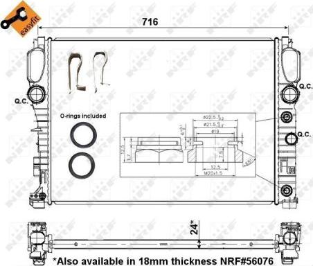 NRF 53423 - Радіатор, охолодження двигуна autozip.com.ua