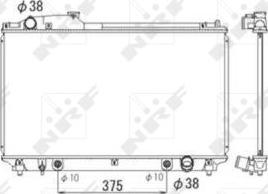 NRF 53584 - Радіатор, охолодження двигуна autozip.com.ua
