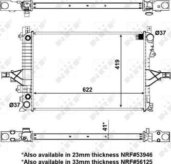 NRF 53532 - Радіатор охолодження двигуна autozip.com.ua