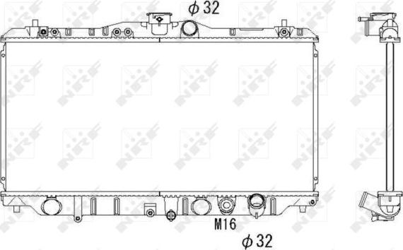 NRF 536352 - Радіатор, охолодження двигуна autozip.com.ua