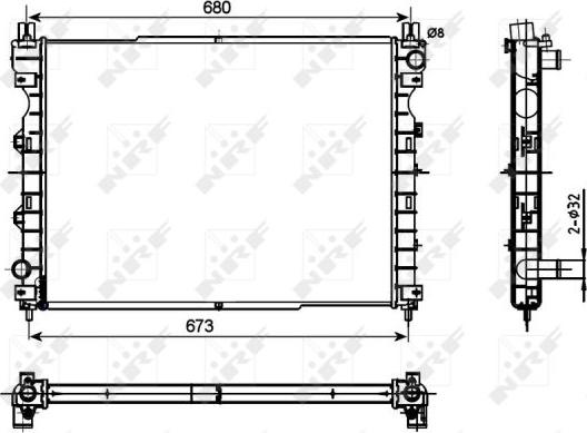 NRF 53096 - Радіатор, охолодження двигуна autozip.com.ua