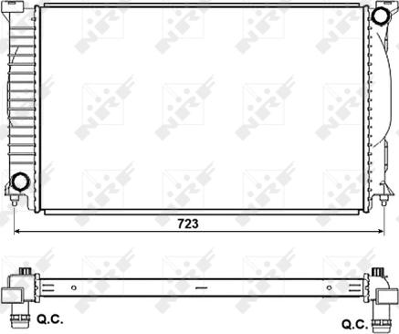 NRF 53093 - Радіатор, охолодження двигуна autozip.com.ua