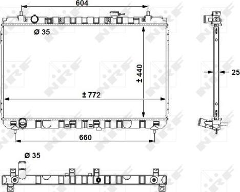 NRF 53056 - Радіатор, охолодження двигуна autozip.com.ua