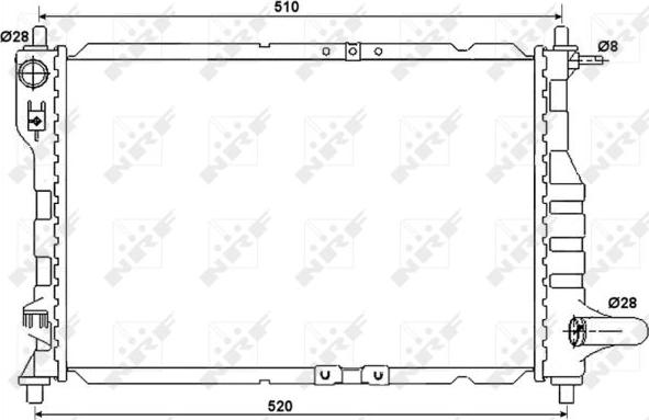 NRF  53068 - Радіатор, охолодження двигуна autozip.com.ua