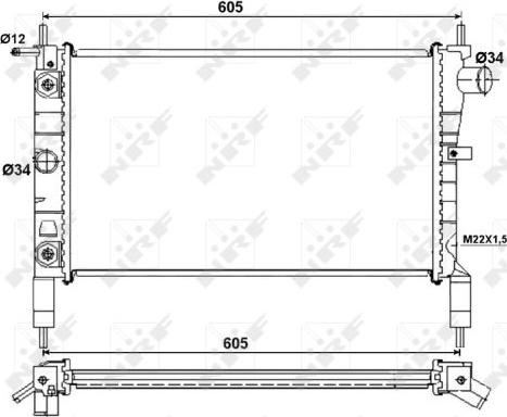 NRF 53036 - Радіатор, охолодження двигуна autozip.com.ua