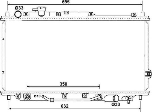 NRF  53033 - Радіатор, охолодження двигуна autozip.com.ua