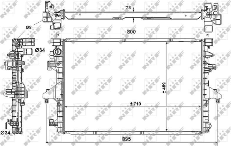 NRF 53154 - Радіатор, охолодження двигуна autozip.com.ua