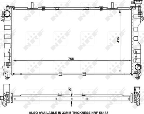 NRF 53156 - Радіатор, охолодження двигуна autozip.com.ua