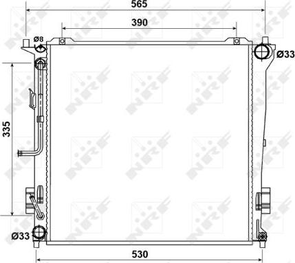 NRF 53163 - Радіатор, охолодження двигуна autozip.com.ua