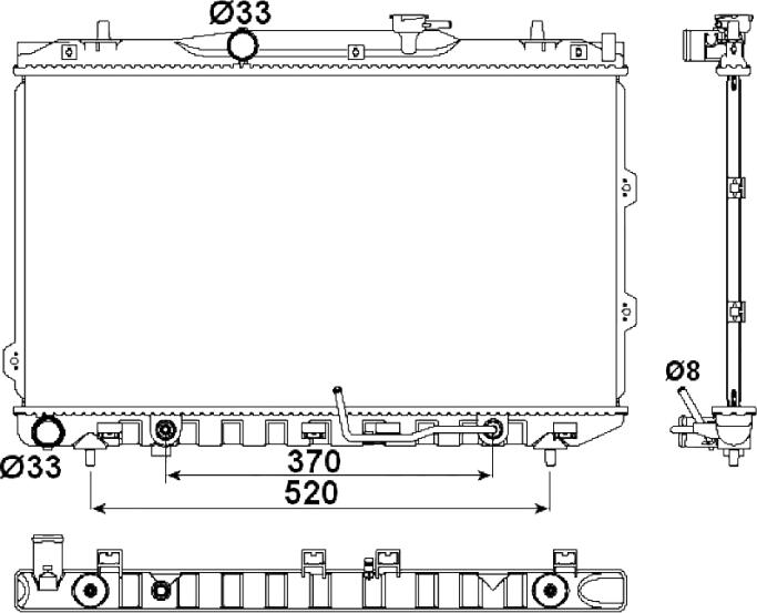 NRF 53162 - Радіатор, охолодження двигуна autozip.com.ua
