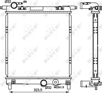 NRF 53101 - Радіатор, охолодження двигуна autozip.com.ua