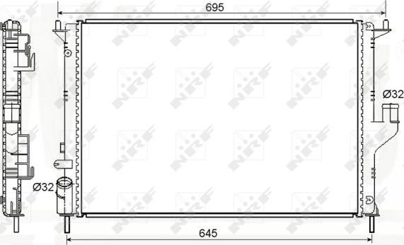 NRF 53118A - Радіатор, охолодження двигуна autozip.com.ua