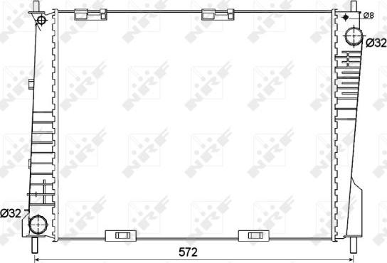 NRF 53125 - Радіатор, охолодження двигуна autozip.com.ua