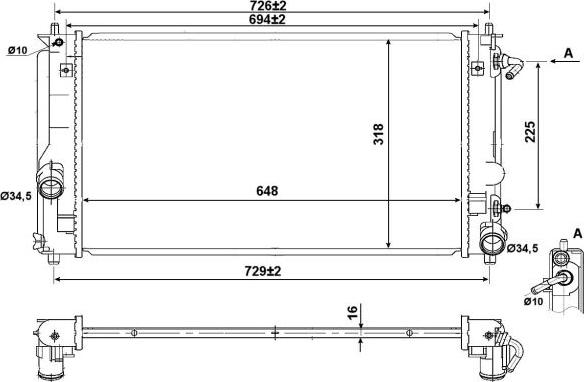 NRF 53894 - Радіатор, охолодження двигуна autozip.com.ua