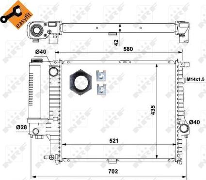 NRF 53897 - Радіатор, охолодження двигуна autozip.com.ua