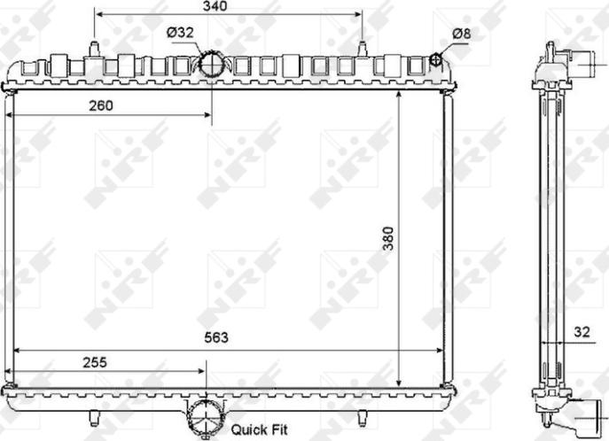 NRF 53861 - Радіатор, охолодження двигуна autozip.com.ua
